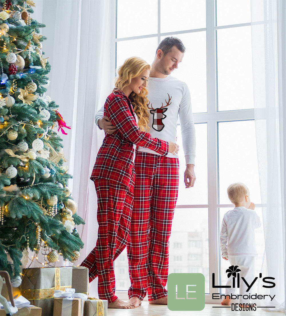 Deer Applique Machine Embroidery Design