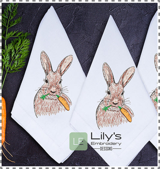 Sweet Bunny Machine Embroidery design (6 Sizes)