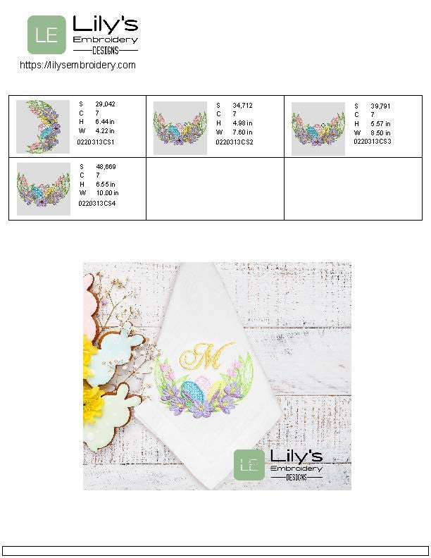 Easter Eggs Machine Embroidery Design - 4 Sizes