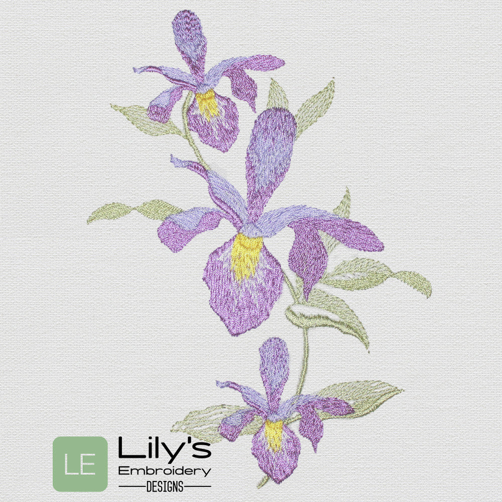 Iris Bouquet Machine Embroidery Design 3 Sizes