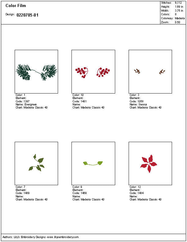 Christmas Poinsettia & Bow Machine Embroidery Designs set
