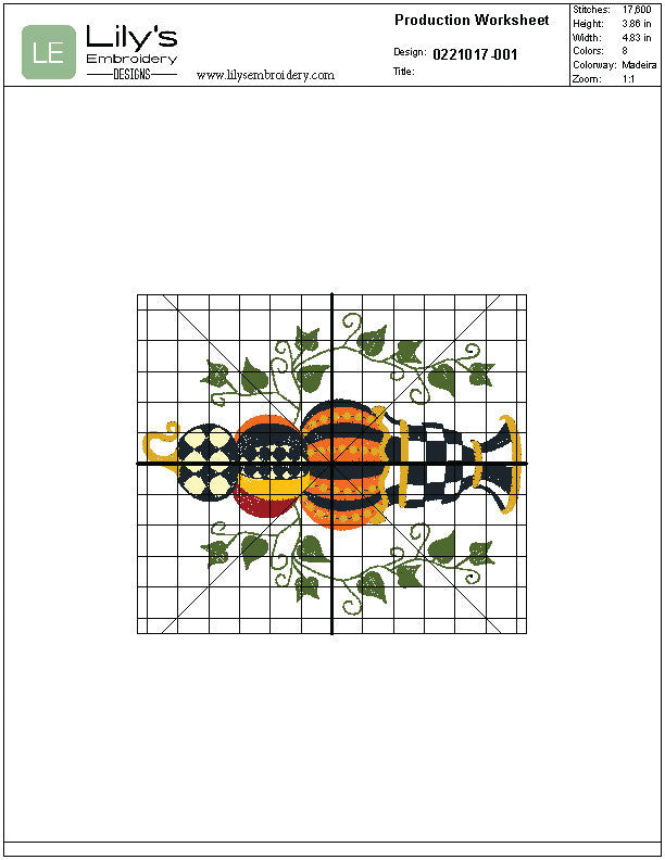 Topiary Checkered Pumpkins Machine embroidery Design