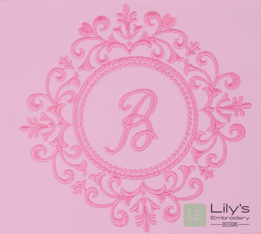 Wedding Monogram Frame Machine Embroidery Designs 4 Sizes