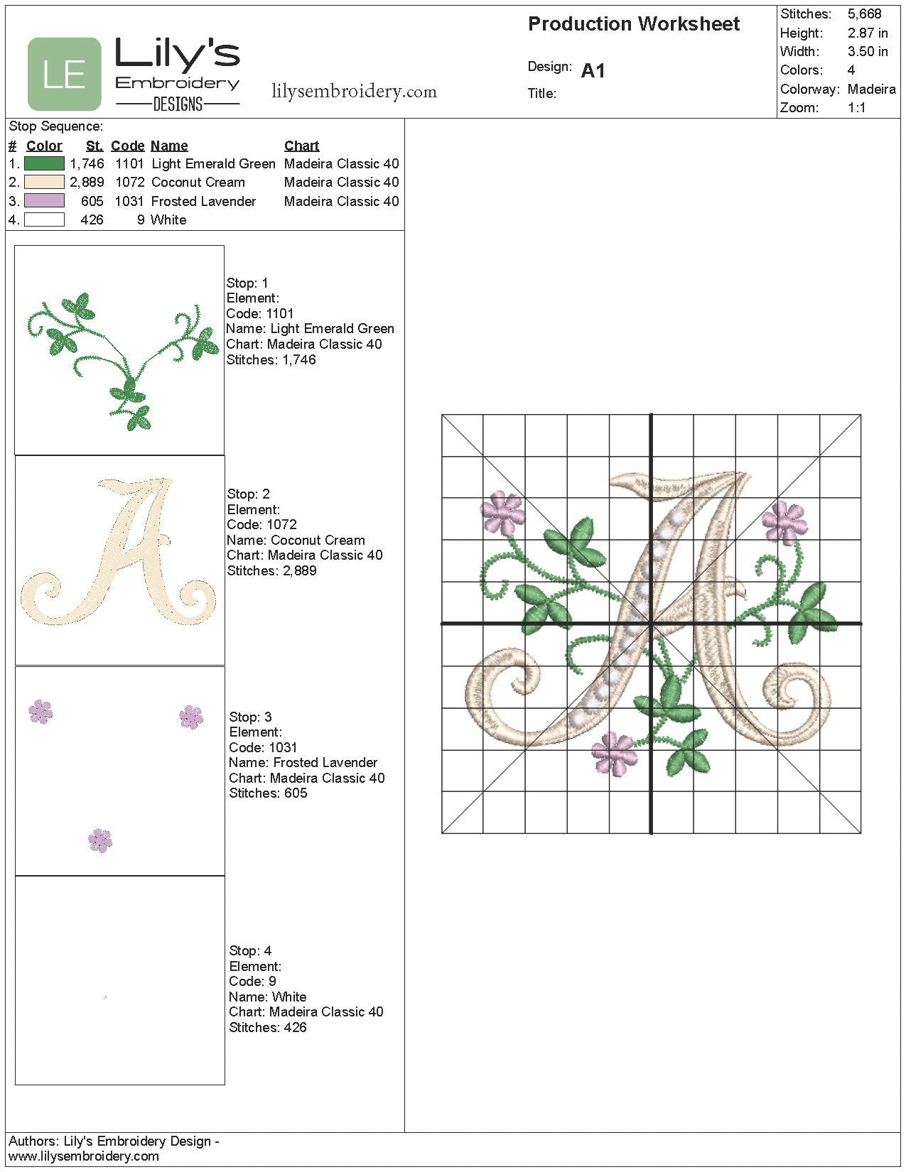 Elegant Floral Monogram Font Machine Embroidery Design