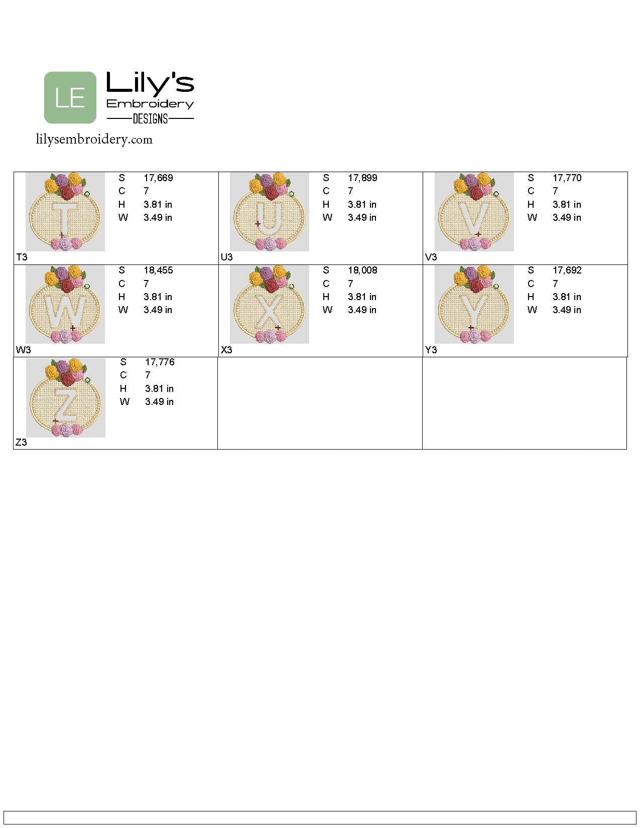 Embossed Monogram Font Machine Embroidery Design 4 Sizes A to Z