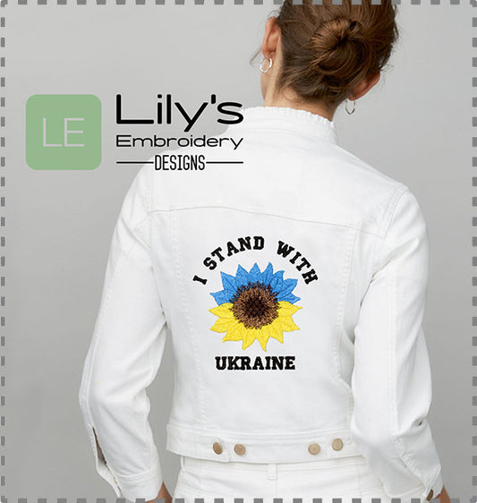 I Stand with Ukraine Machine Embroidery Design 5 Sizes- FREE