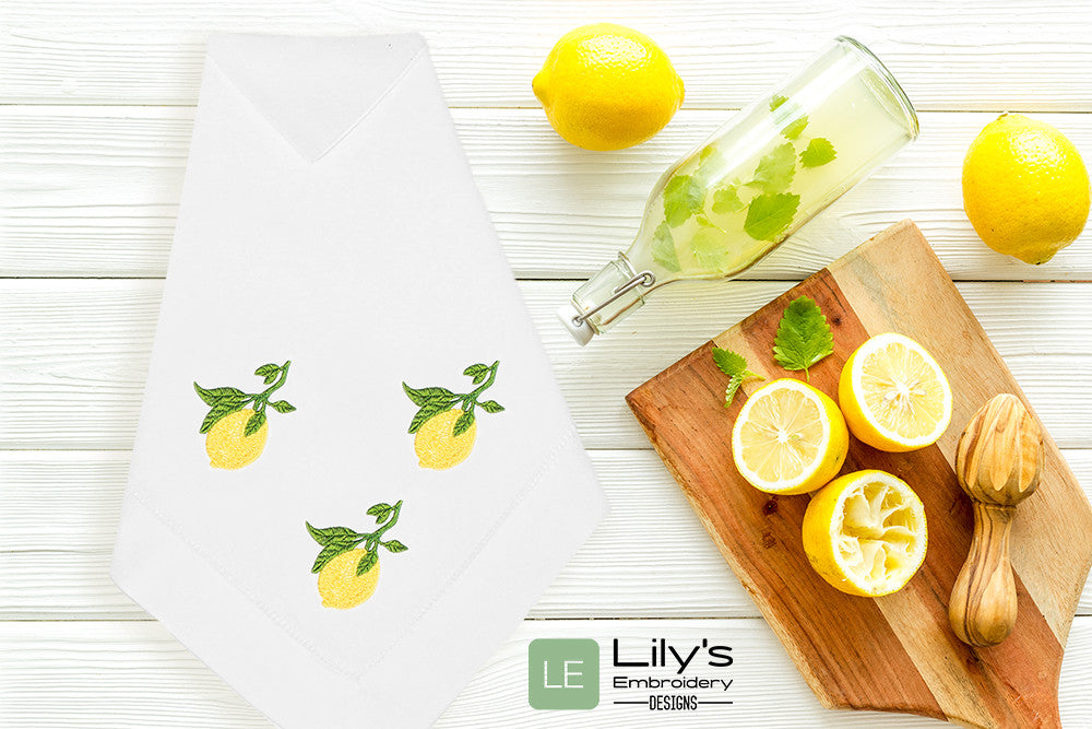 Tiny Lemons  Machine Embroidery Designs- 2 Sizes