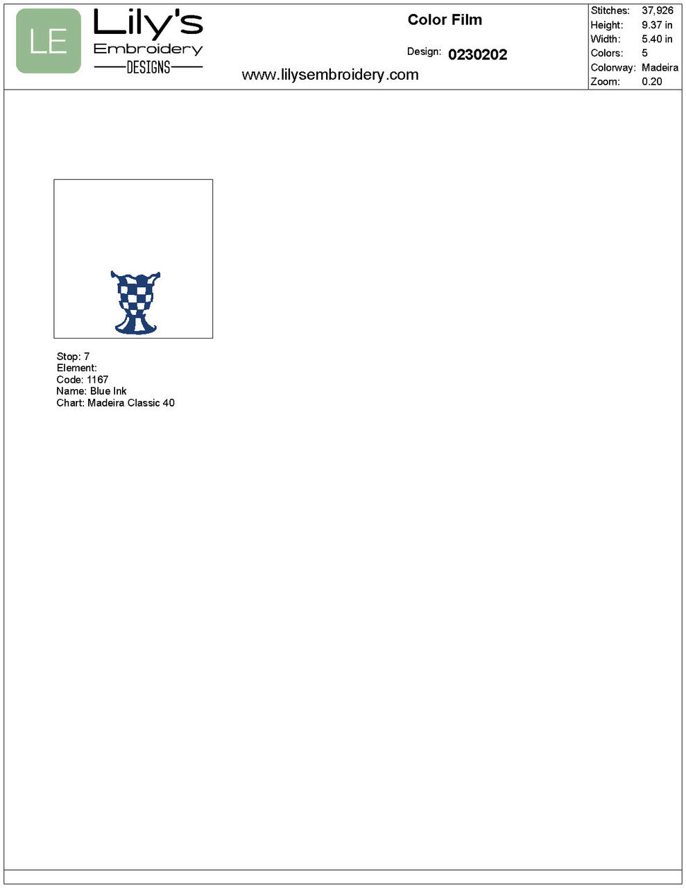 Checked Topiary Machine Embroidery Designs - Large