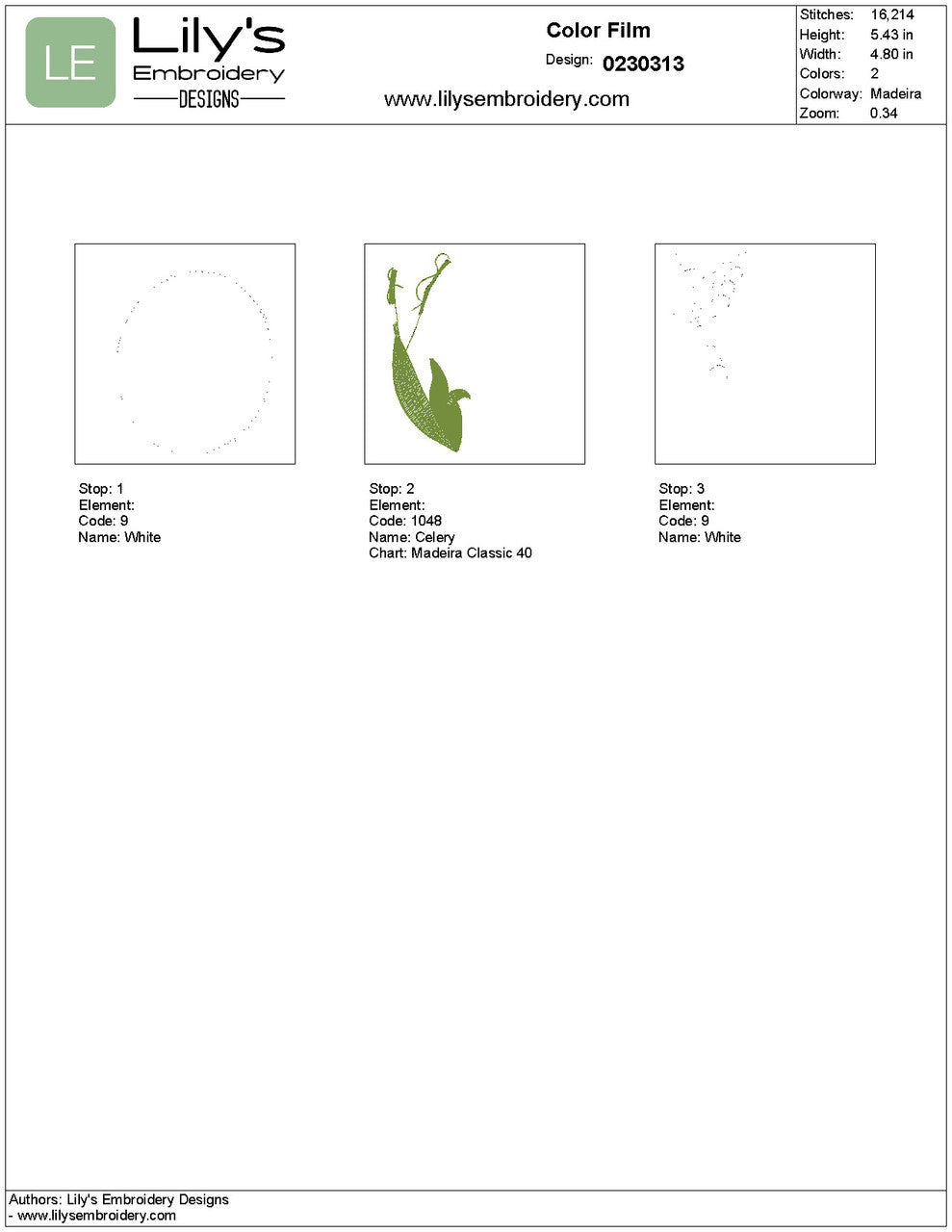 Lilies of the Valley  Monogram Frame Machine Embroidery Design