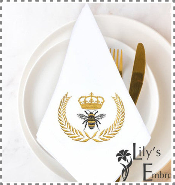 Napoleonic Bee Machine Embroidery Design 3 sizes