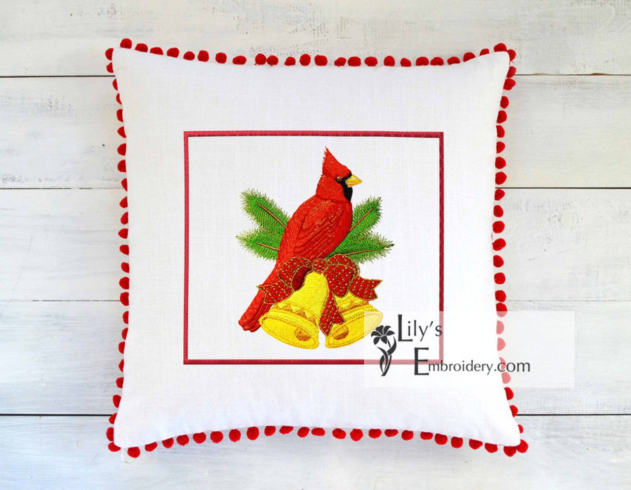 Cardinal Machine Embroidery Designs - 2 Sizes