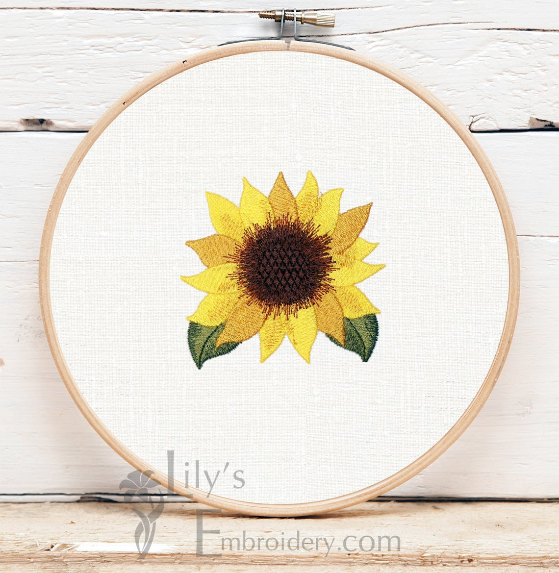 Autumn Sunflower Machine Embroidery Design - 3 Sizes