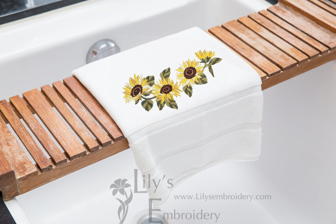 Machine Embroidery Design Sunflowers Bouquet - 4 Sizes