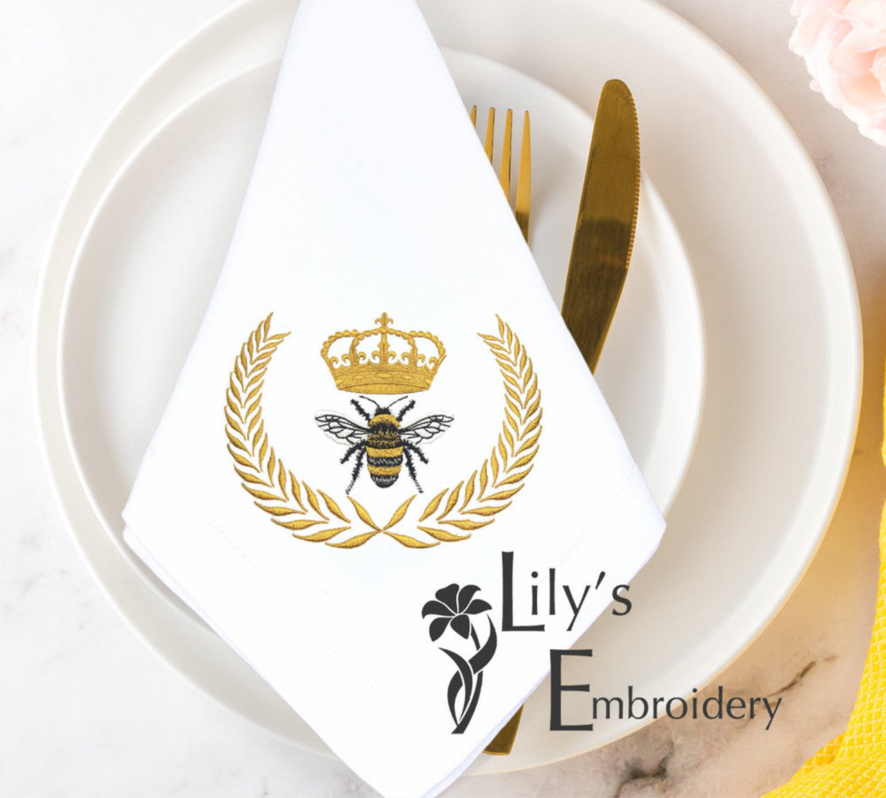Napoleonic Bee Machine Embroidery Design 3 sizes