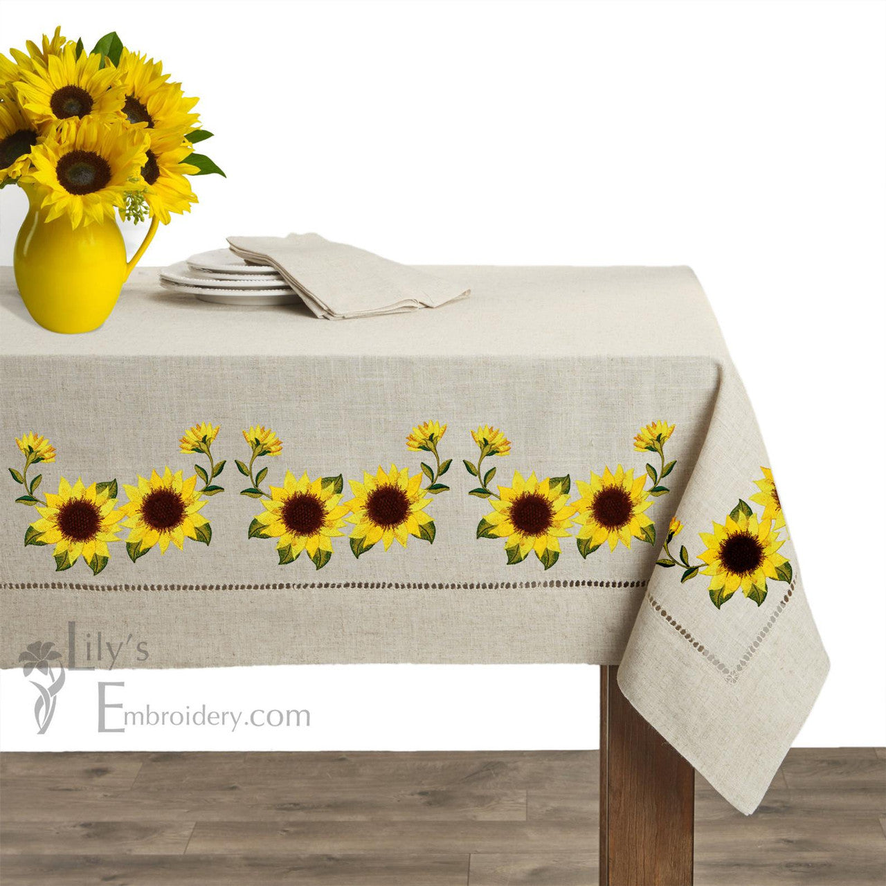 Machine Embroidery Design Vibrant Sunflowers - 4 Sizes