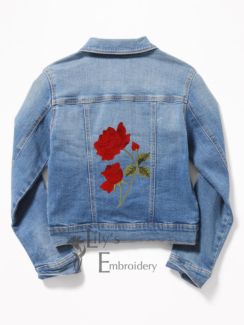 Rose Machine Embroidery Design - 3 Sizes