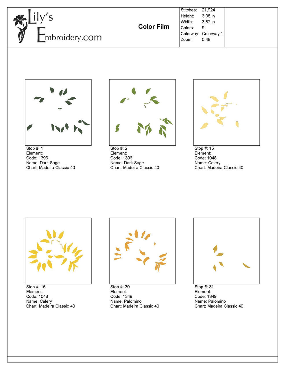 Machine Embroidery Design - Sunflowers Bouquet - 4 Sizes