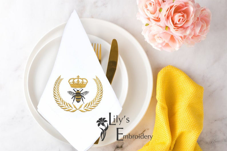 Napoleonic Bee Machine Embroidery Design 3 sizes