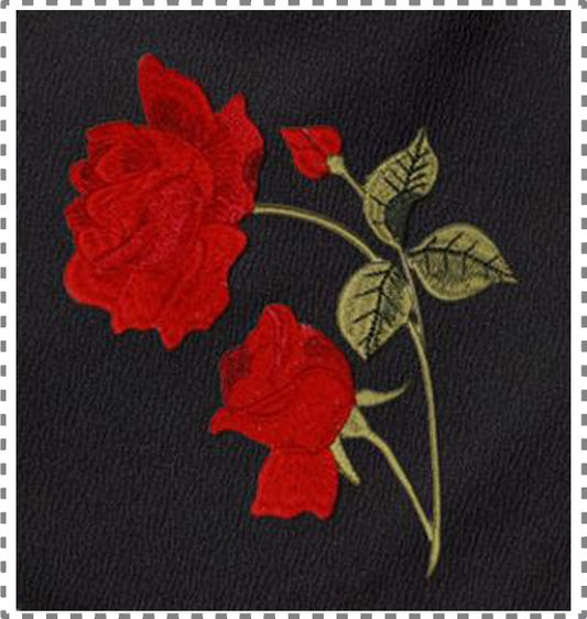 Rose Machine Embroidery Design - 3 Sizes