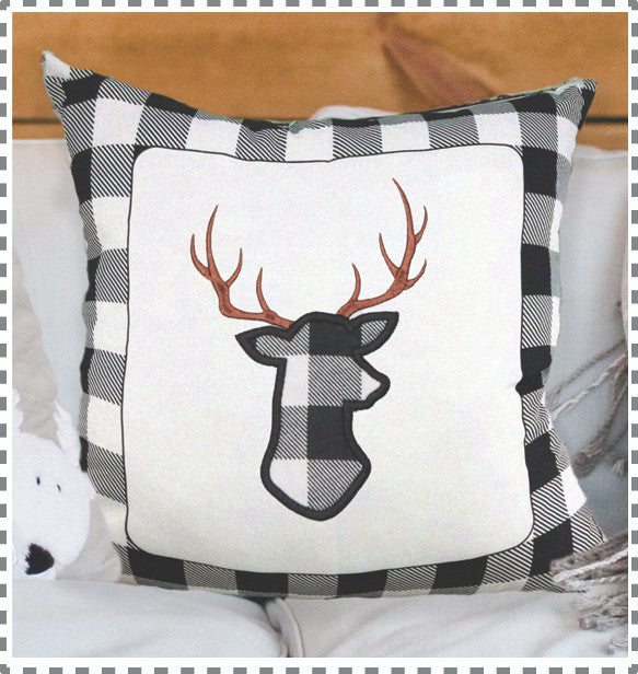 Deer Applique Machine Embroidery Design