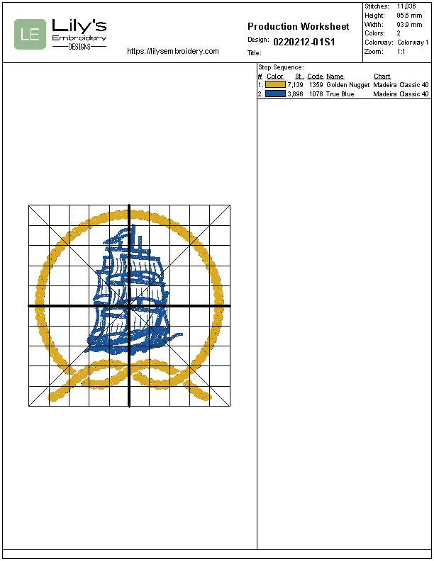 Nautical Machine Embroidery Designs - Set of 3