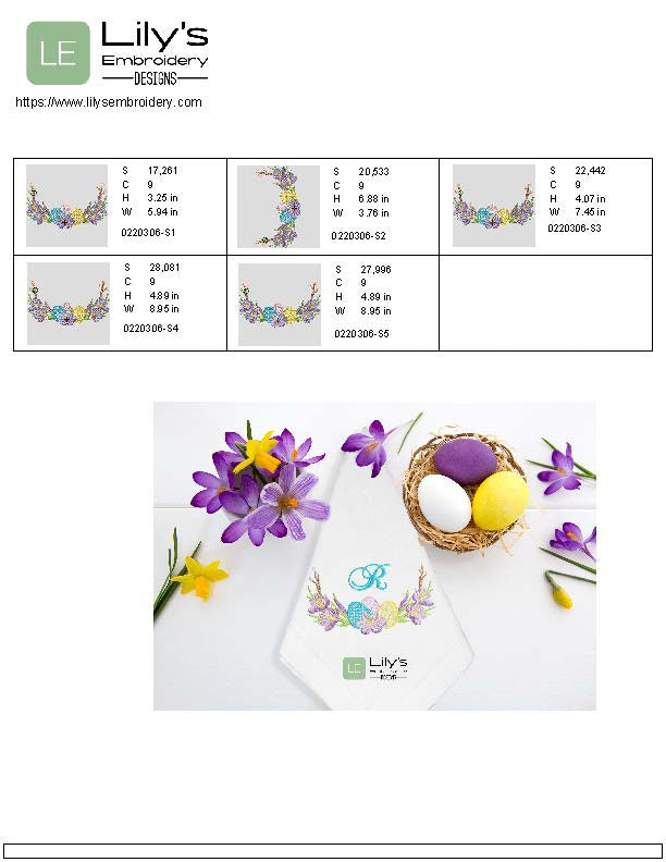 Easter Machine Machine Embroidery Designs 5 Sizes