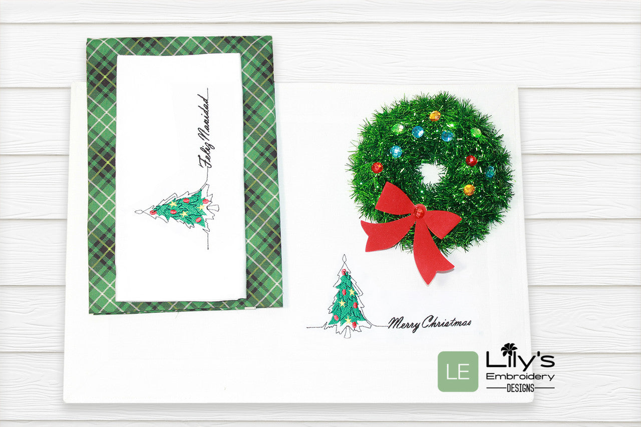 Feliz navidad / Merry Christmas  Machine Embroidery Designs set