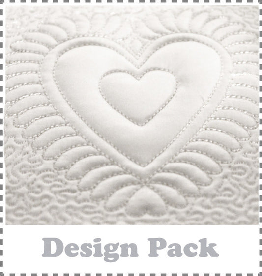 Hearts Quilting Blocks  Machine Embroidery Design Pack