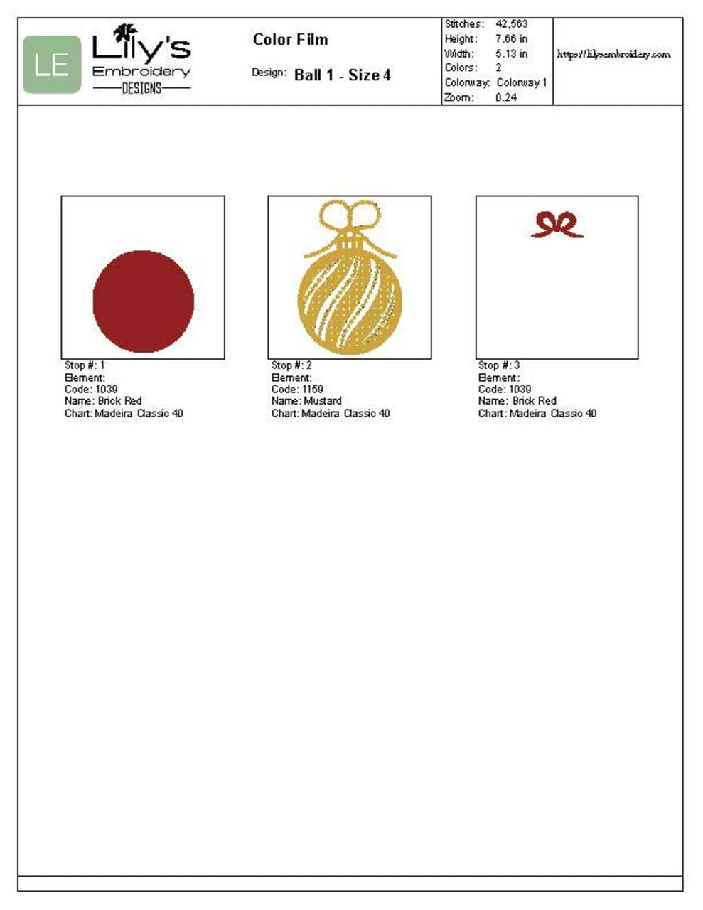 Set of 3 Christmas Ornaments  Machine Embroidery Designs