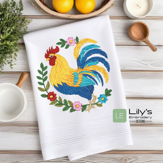 Rooster Machine embroidery design 