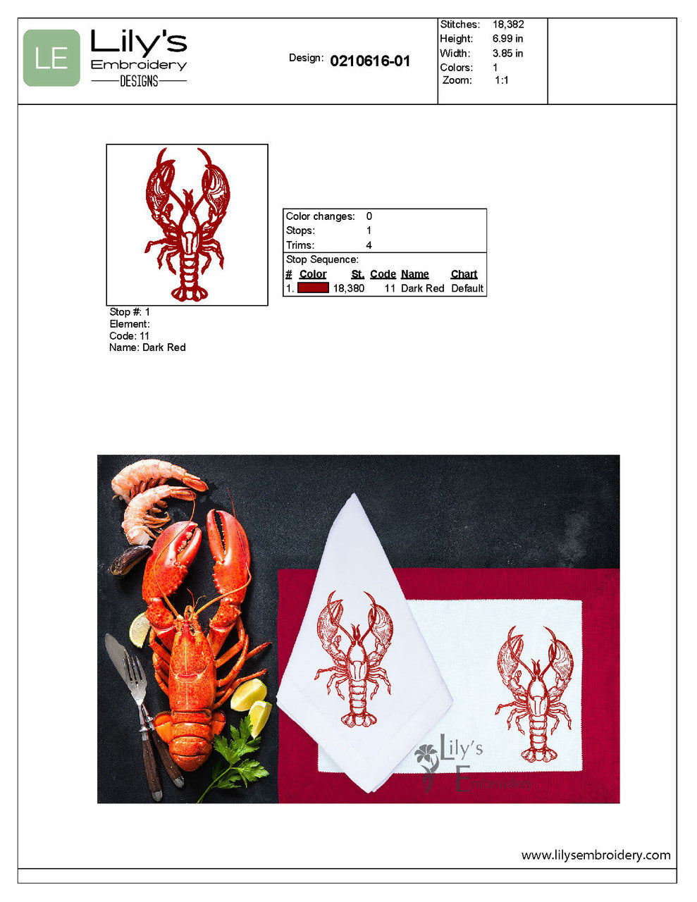 Crab Lobster and seashell  Machine Embroidery Design set