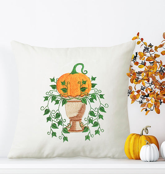 Mega Hoop Topiary Pumpkin Machine Embroidery Designs
