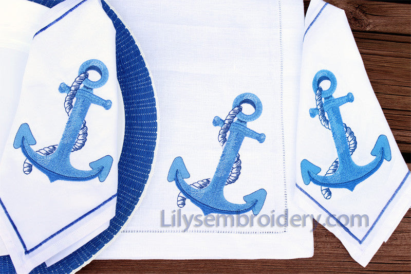 Anchor Machine Embroidery Design  - Nautical  Design  in  2 Sizes