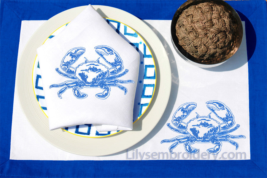 Crab Machine Embroidery Design   2 sizes