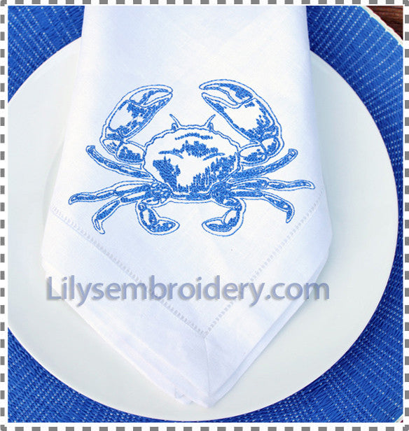 Crab Machine Embroidery Design   2 sizes