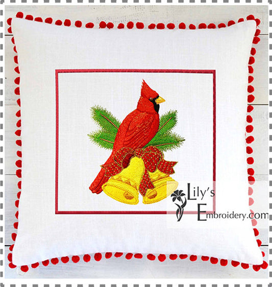 Cardinal Machine Embroidery Designs - 2 Sizes