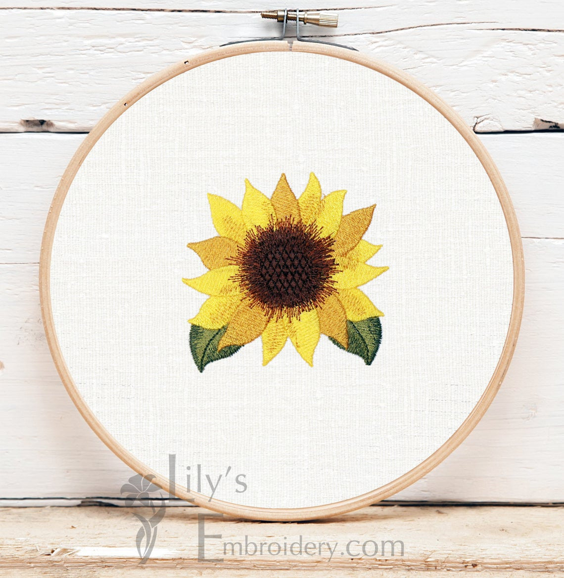 Autumn Sunflower Machine Embroidery Design  - 3 Sizes