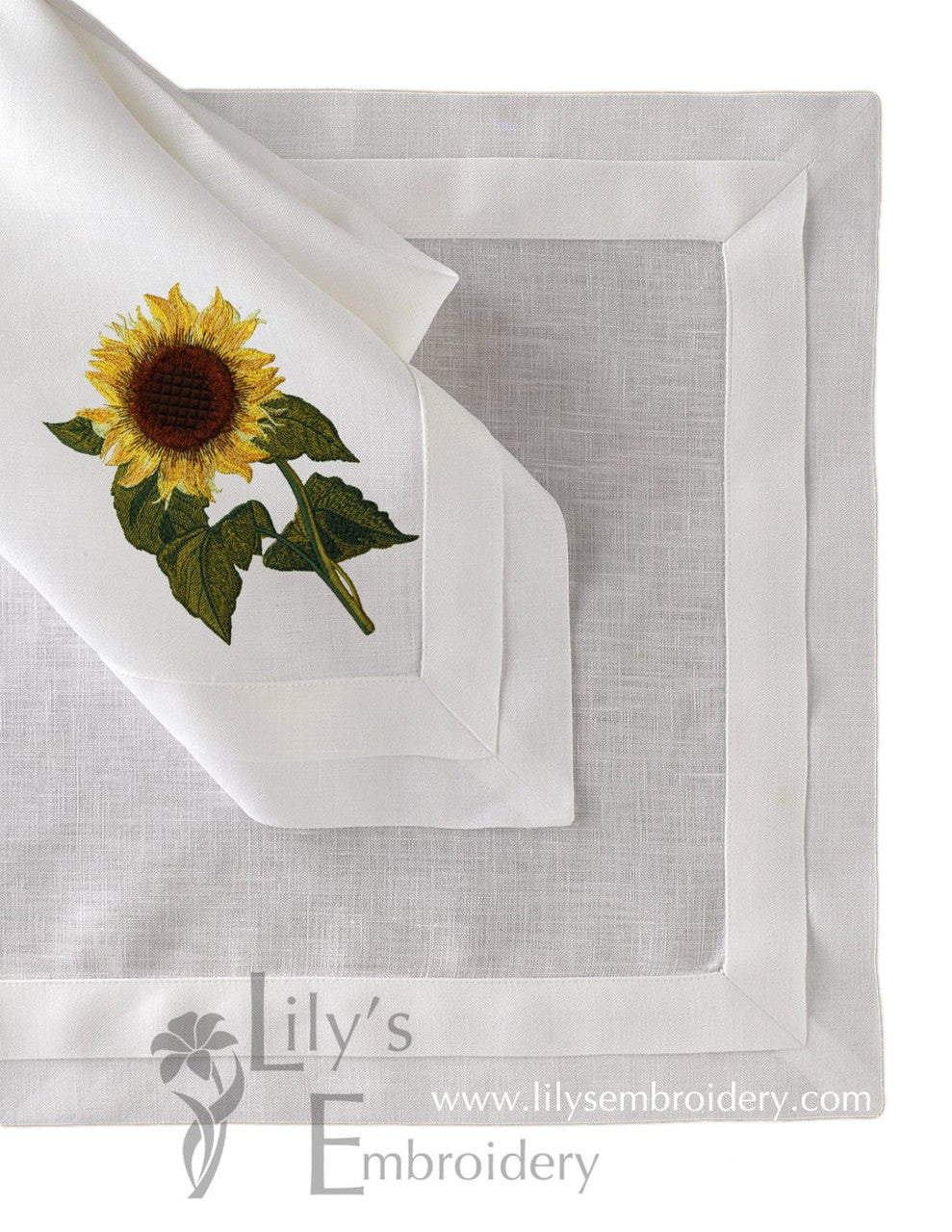 Elegant Sunflower Machine Embroidery Design