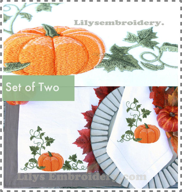 Pumpkin Patch Vines Design -  Set of two