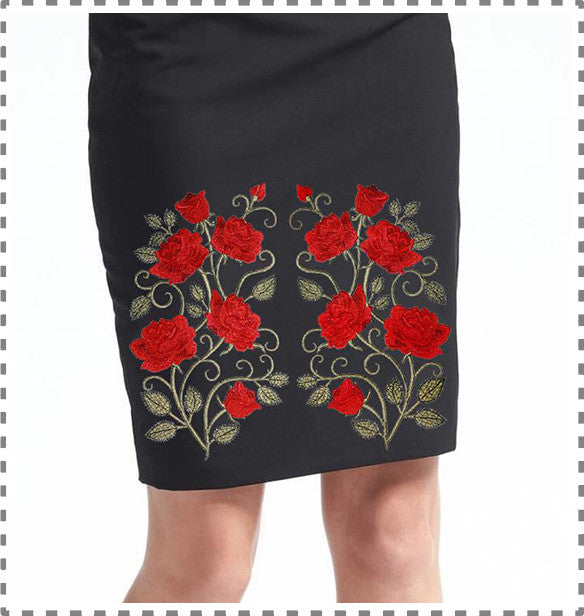 Roses Border Machine Embroidery Design